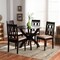 Baxton Studio Mona Sand Upholstered and Dark Brown Finished Wood 5-Piece Dining Set 172-9733-10902 - alternate 7